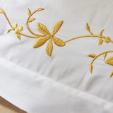 Cotton satin Bamboo Embroidery Duvet Set - The Linen House