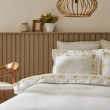 Cotton satin Bamboo Embroidery Duvet Set - The Linen House