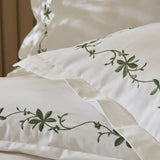 Cotton satin Bamboo Embroidery Duvet Set - The Linen House