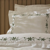 Cotton satin Bamboo Embroidery Duvet Set - The Linen House