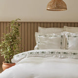 Cotton satin Bamboo Embroidery Duvet Set - The Linen House