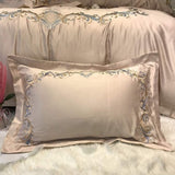 Cotton Satin Embroidery Duvet Set - The Linen House