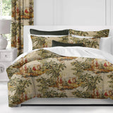 Countryside Charm Duvet Set – Vintage Red Floral Bedding with Classic Print - The Linen House