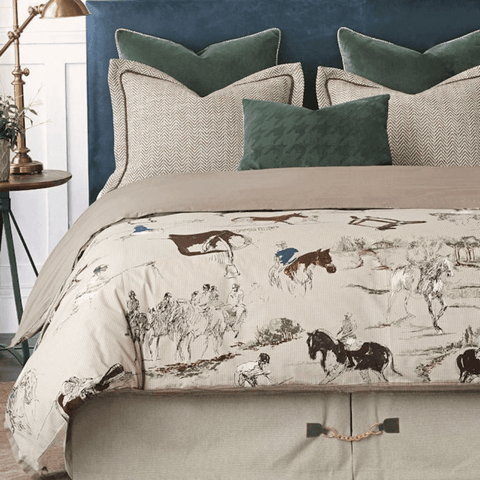 Countryside Equestrian Duvet Set – Stylish Horse Print Bedding - The Linen House