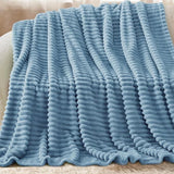 Cozy Textured Fleece Throw Blanket - The Linen House