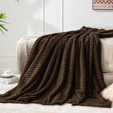 Cozy Textured Fleece Throw Blanket - The Linen House