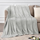 Cozy Textured Fleece Throw Blanket - The Linen House