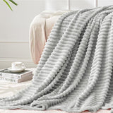 Cozy Textured Fleece Throw Blanket - The Linen House