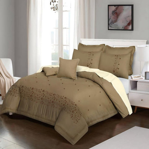 Crestina Embroidered Comforter - King - The Linen House
