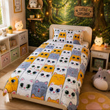 Cute Cartoon Cats Kids Bedsheet - The Linen House
