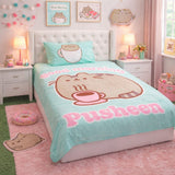Cute Cat & Coffee Kids Bedsheet - The Linen House