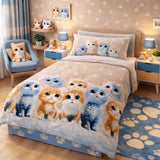 Cute Cat Kids Bedsheet - The Linen House
