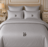 Cute Panda Embroidered Bedding Set