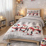 Cute Penguin Kids Bedsheet - The Linen House