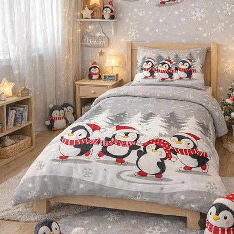 Cute Penguin Kids Bedsheet - The Linen House