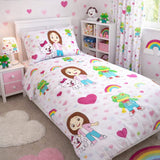 Cute Rainbow & Frog Kids Bedsheet - The Linen House