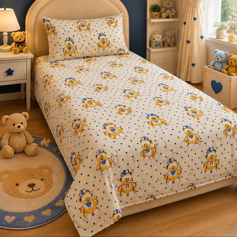 Cute Teddy Bear Kids Bedsheet - The Linen House