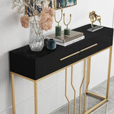 Modern Narrow Console Table with Storage Entryway Table with Drawers - The Linen House