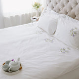 Dandelion Embroidered Design - The Linen House