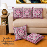 Decorative Pink Velvet Cushion Cover(Pack of 5) - The Linen House