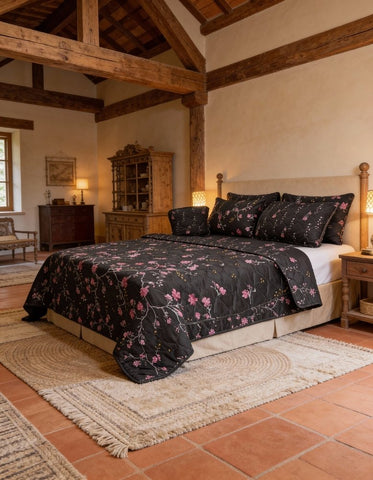 Decorative Printed Bedspread with Pillow & Cushion Covers – 7 Pcs - The Linen House