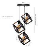 3-Light Cluster Square Pendant