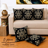 Designer Black Floral Cushion Cover(Pack of 5) - The Linen House