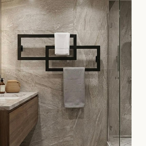 Designer Double Towel Rack for Bathrooms - The Linen House