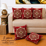 Designer Red Velvet Cushion Covers(Pack of 5) - The Linen House