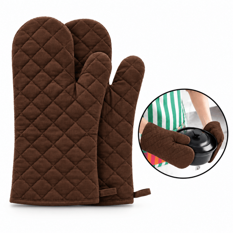 Diamond Quilted Cooking Gloves - The Linen House