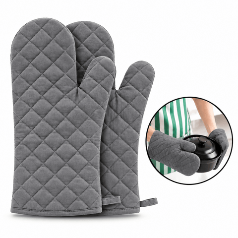 Diamond Quilted Cooking Gloves - The Linen House