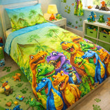 Dinosaur Delight Kids Bedsheet - The Linen House