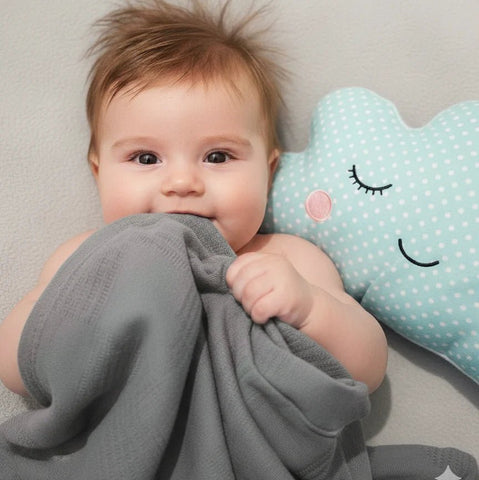 Dobby Cuddle Baby Blanket - The Linen House