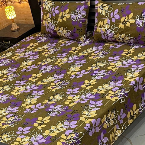 Double Bed Flower Print Bedsheet - The Linen House