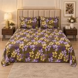 Double Bed Flower Print Bedsheet - The Linen House