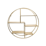 Extra Large Round Wall Shelf Unit in Gold