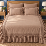 Elegant Triple Border Ruffled Duvet Set