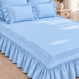 Elegant Triple Border Ruffled Duvet Set