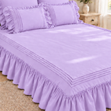 Elegant Triple Border Ruffled Duvet Set