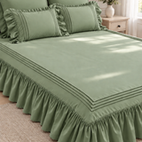 Elegant Triple Border Ruffled Duvet Set
