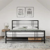 Metal Bed Frame With 2 Side Table