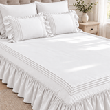 Elegant Triple Border Ruffled Duvet Set