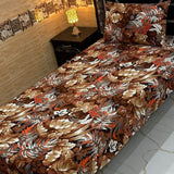 Elegant Autumn Leaves Print Bedsheet – Single Size (Pack of 2) - The Linen House