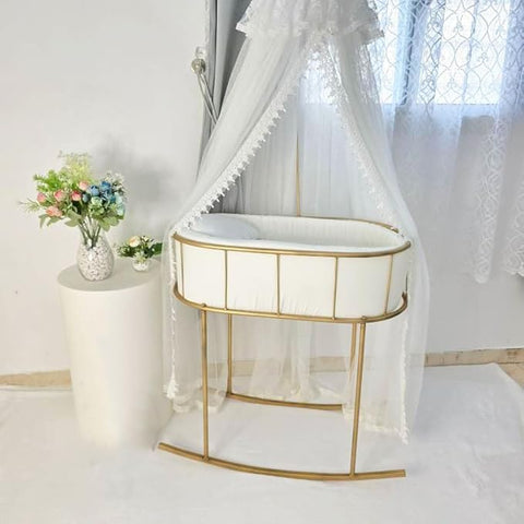ELEGANT BABY CRADLE BASSINET - The Linen House