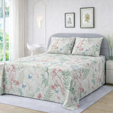 Elegant Bird & Floral Print Bedsheet Set - The Linen House