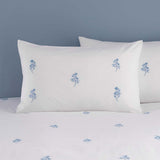 Elegant Blue Floral Embroidered Duvet Set - The Linen House