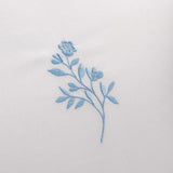 Elegant Blue Floral Embroidered Duvet Set - The Linen House