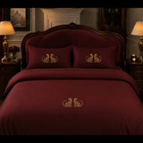 Elegant Panther Embroidered Premium Bedding Set