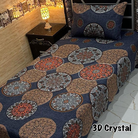 Elegant Circular Mandala Print Bedsheet – Single Size (Pack of 2) - The Linen House