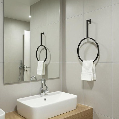 Elegant Circular Towel Ring Holder - The Linen House